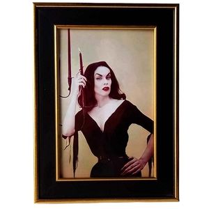 Rare Vintage Vampira  w candles Horror Queen beauty skeleton gothic goth Punk